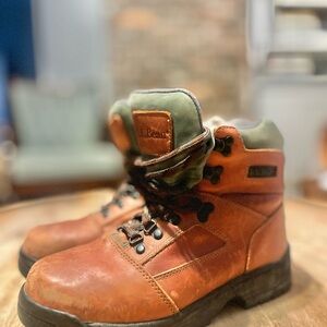 LL Bean Hiking Boots Womens 8 W Vintage GTX Waterproof Brown Knife Edge